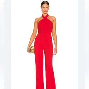 Revolve Superdown Cross Front Jumpsuit in Red